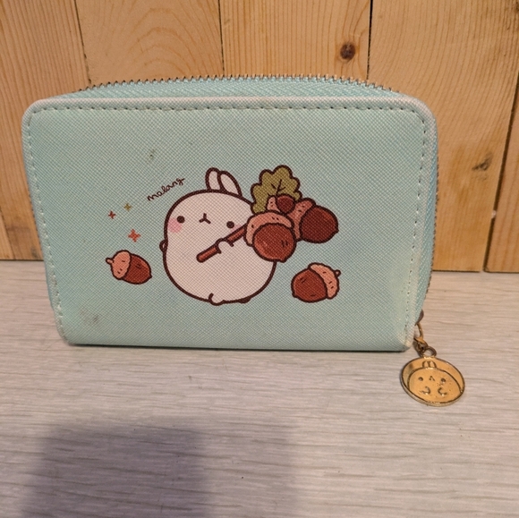 Cute Mint Green Small Pet Wallet 5x3 Popcorn F&T - Picture 2 of 7